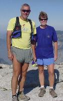 Chris and Deb on Halfdome. Click for larger
